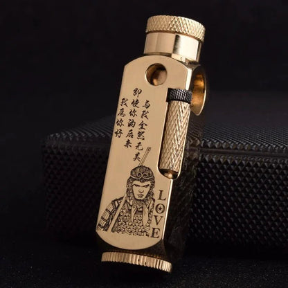 Luxury Far Eastern Brass Lighter – Premium Heavy - Duty Windproof Pocket Lighter - GiftMira