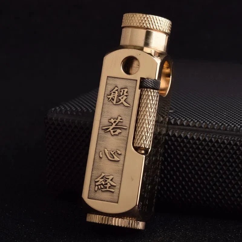 Luxury Far Eastern Brass Lighter – Premium Heavy - Duty Windproof Pocket Lighter - GiftMira