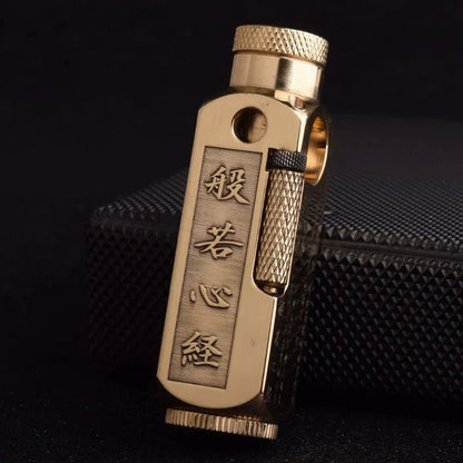 Luxury Far Eastern Brass Lighter – Premium Heavy - Duty Windproof Pocket Lighter - GiftMira