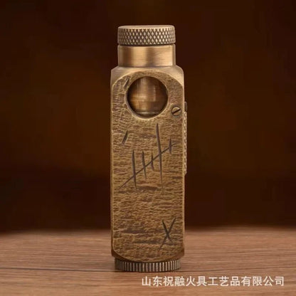 Luxury Far Eastern Brass Lighter – Premium Heavy - Duty Windproof Pocket Lighter - GiftMira