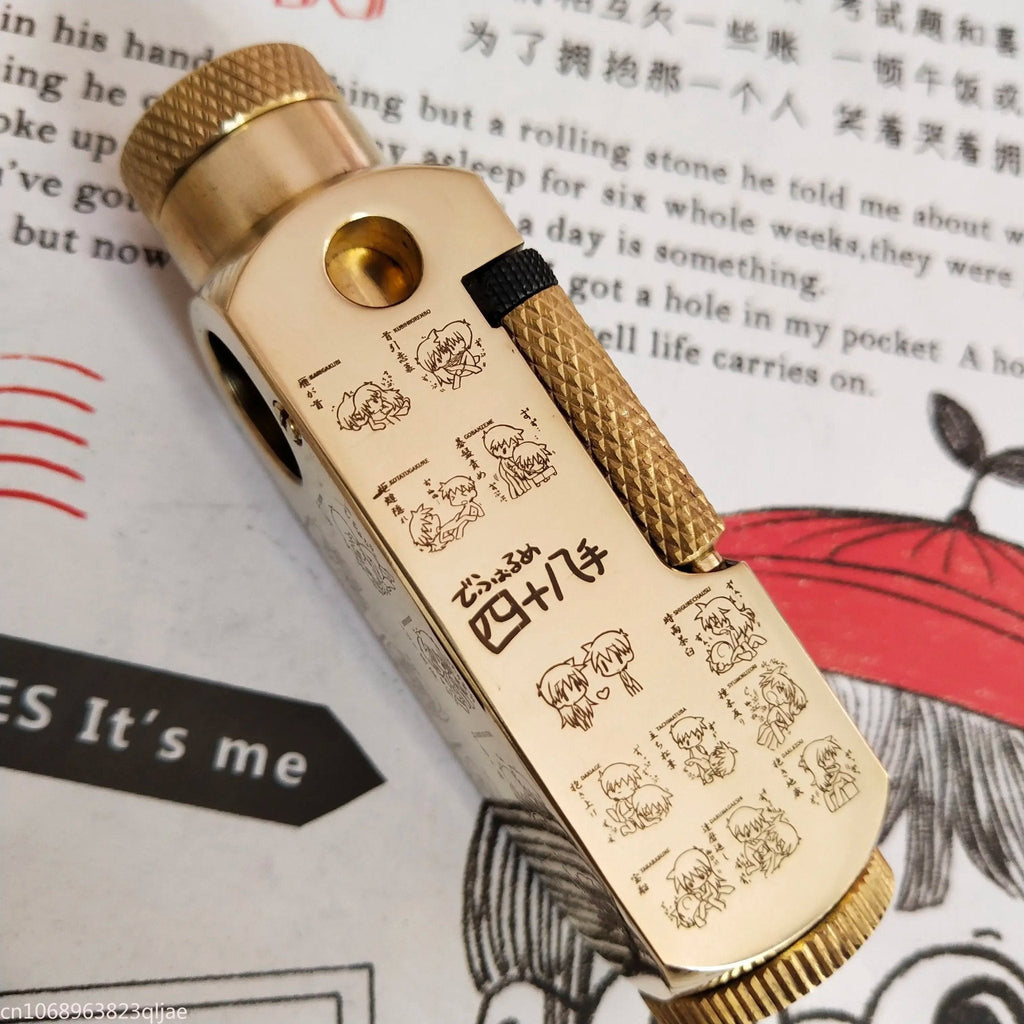 Luxury Japanese Brass Lighter – Premium Heavy - Duty Windproof Pocket Lighter - GiftMira