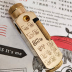 Luxury Japanese Brass Lighter – Premium Heavy - Duty Windproof Pocket Lighter - GiftMira