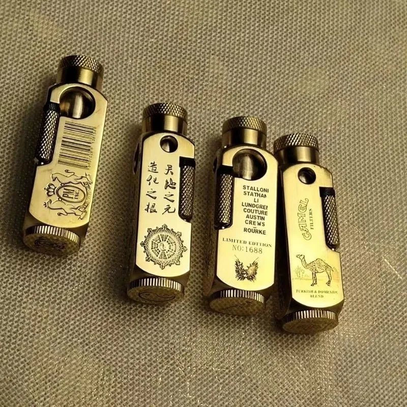 Luxury Japanese Brass Lighter – Premium Heavy - Duty Windproof Pocket Lighter - GiftMira