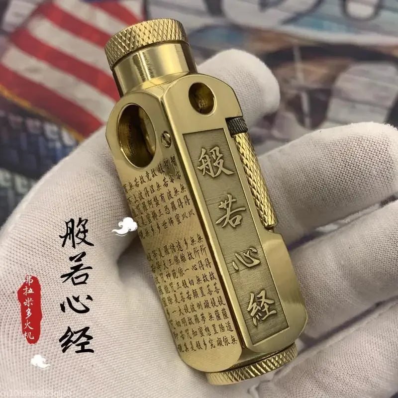 Luxury Japanese Brass Lighter – Premium Heavy - Duty Windproof Pocket Lighter - GiftMira
