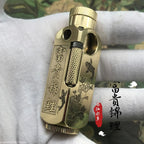Luxury Japanese Brass Lighter – Premium Heavy - Duty Windproof Pocket Lighter - GiftMira