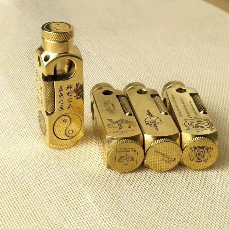 Luxury Japanese Brass Lighter – Premium Heavy - Duty Windproof Pocket Lighter - GiftMira