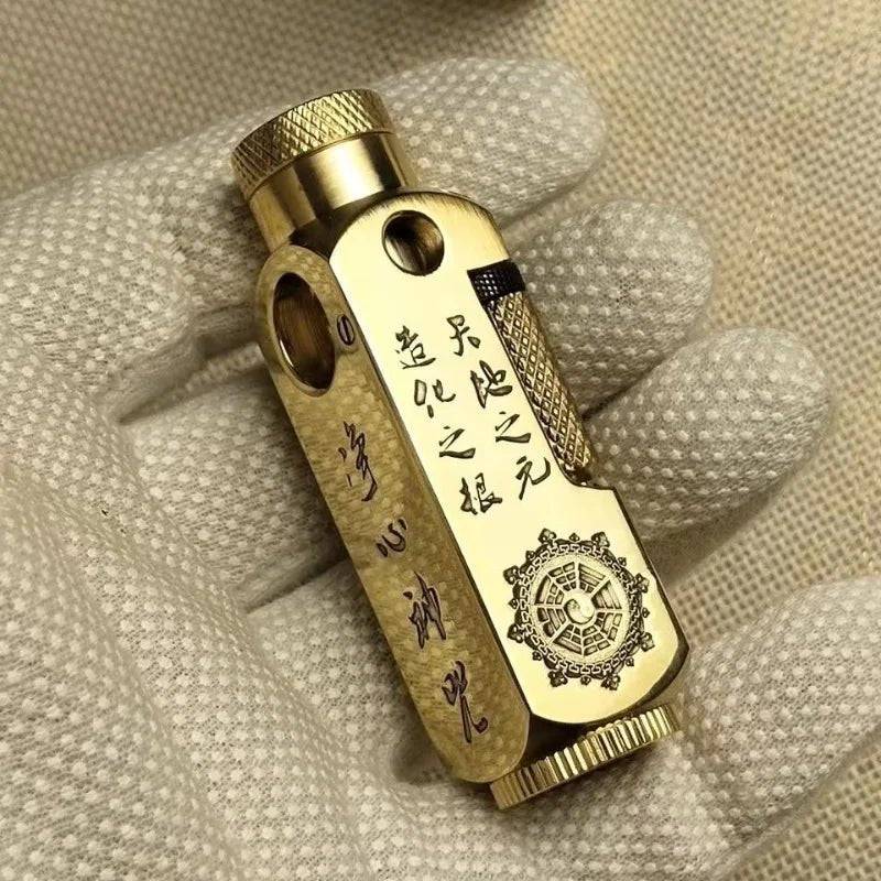 Luxury Japanese Brass Lighter – Premium Heavy - Duty Windproof Pocket Lighter - GiftMira