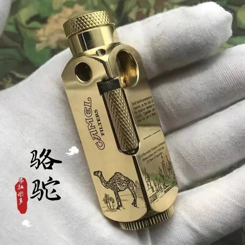 Luxury Japanese Brass Lighter – Premium Heavy - Duty Windproof Pocket Lighter - GiftMira