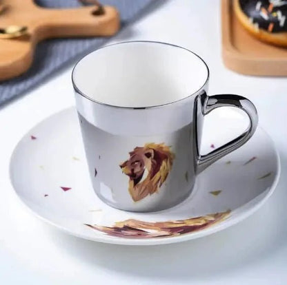 Luycho Anamorphic Mirror Reflection Cup | Locomotion Series Coffee & Tea Set - GiftMira