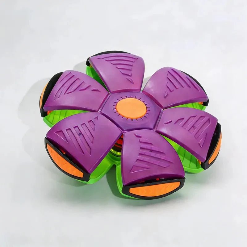 Magic Flying Saucer Bouncy Ball Transforming Toy, Decompression Sensory Ball Disc for Kids & Pets, Indoor Outdoor Play Gift - GiftMira