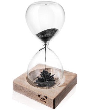 Magnetic Sand Hourglass Sculpture Desk Art Iron Filings Timer Glass Gift - GiftMira