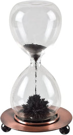 Magnetic Sand Hourglass Sculpture Desk Art Iron Filings Timer Glass Gift - GiftMira