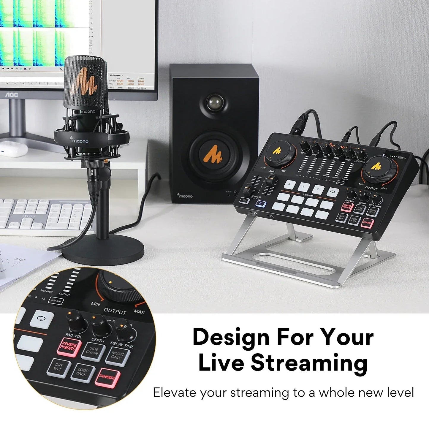 Maono Maonocaster AME2 Audio Interface Mixer - GiftMira