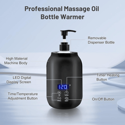 Massage Oil Warmer – Electric Wax & Lotion Warmer for Massage Therapy, Spa & Salon Use, Temperature Control - GiftMira