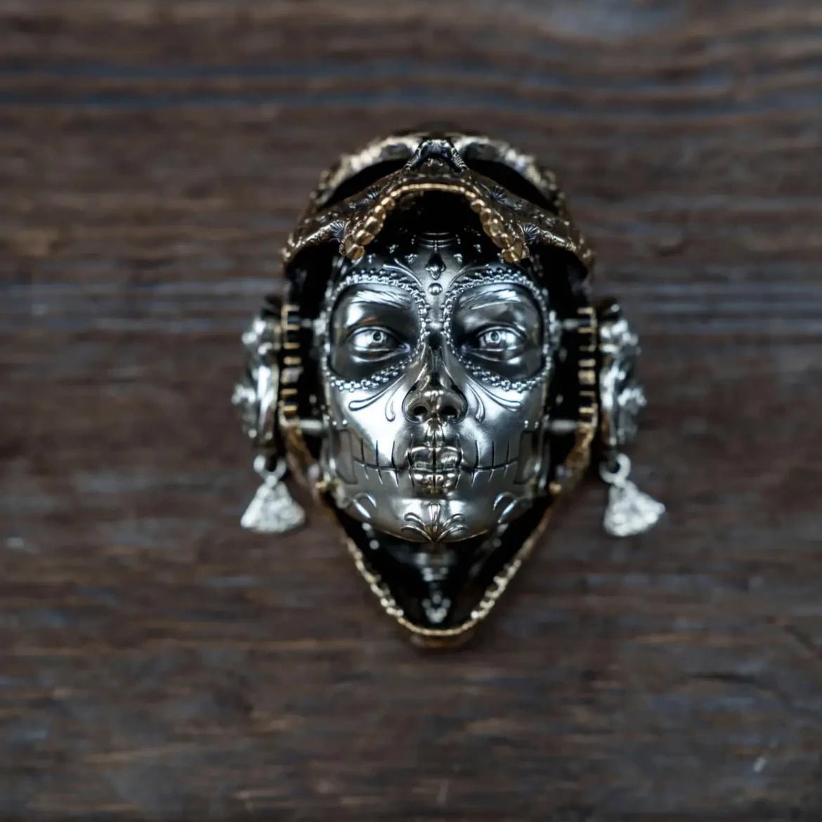 Mechanical Skeleton Mask Metal EDC Fidget Toy Magnetic Ornament - GiftMira