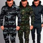 Mens Camouflage Tracksuit - Best 2 - Piece Sports Hoodie & Pants Set - GiftMira