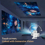 Mini Portable Projector 1080P WiFi Bluetooth, Outdoor Movie Projector Auto Keystone, 180° Rotation - GiftMira