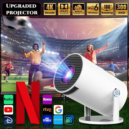 Mini Portable Projector 1080P WiFi Bluetooth Outdoor Movies – Auto Keystone 500 ANSI - GiftMira