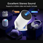 Mini Portable Projector 1080P WiFi Bluetooth Outdoor Movies – Auto Keystone 500 ANSI - GiftMira