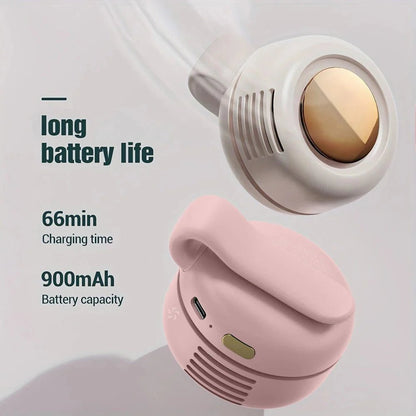 Mini Waist Clip Fan – Portable Wearable 3 - Speed USB - C Rechargeable Belt & Neck Fan, 5H Battery, Hands - Free - GiftMira