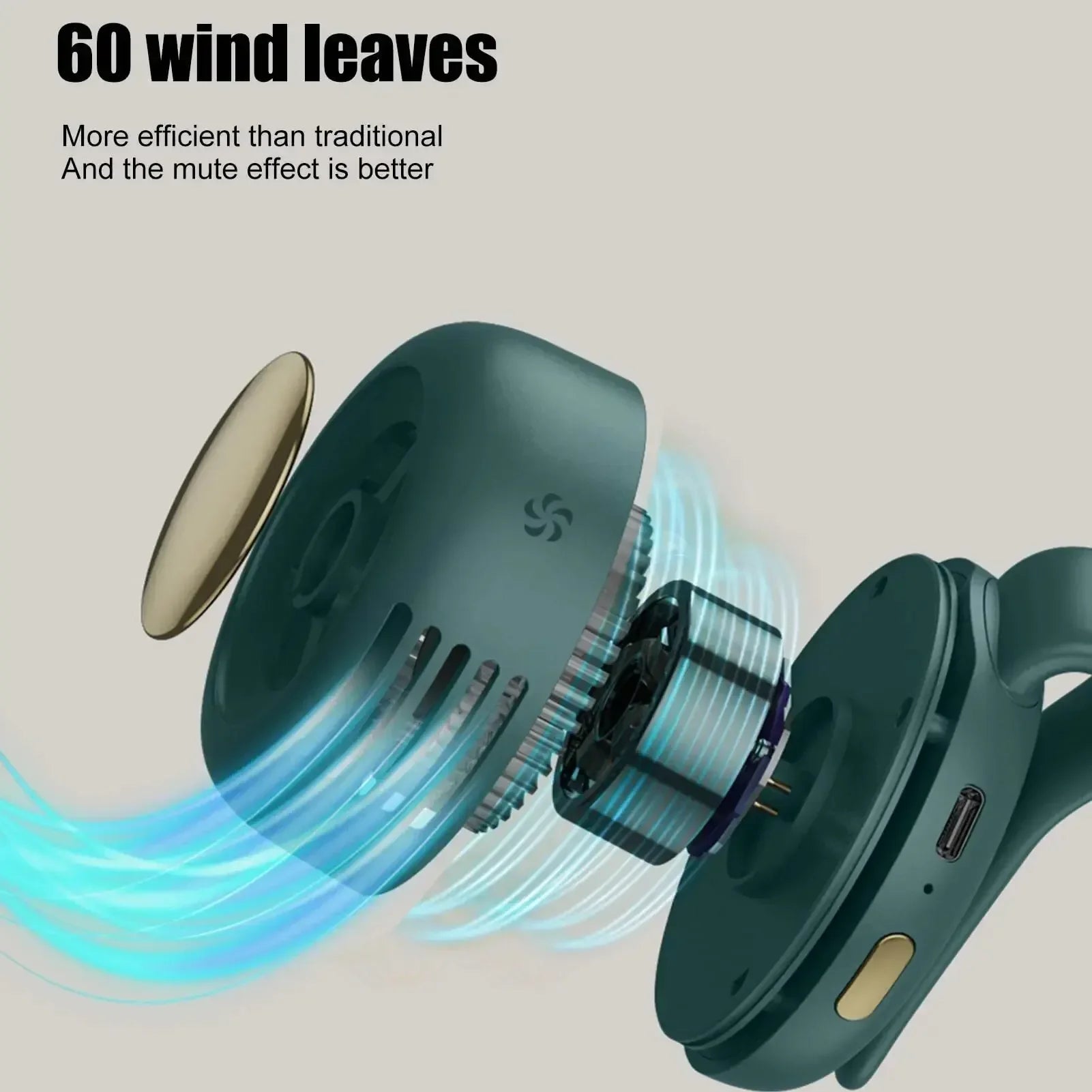 Mini Waist Clip Fan – Portable Wearable 3 - Speed USB - C Rechargeable Belt & Neck Fan, 5H Battery, Hands - Free - GiftMira