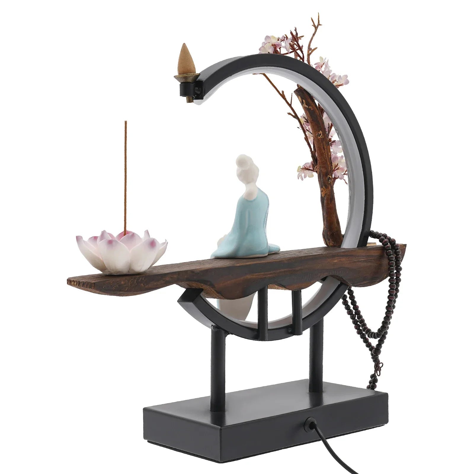 Modern Chinese Backflow Incense Burner Waterfall Ceramic Holder for Home Décor, Meditation & Stress Relief Gift Set - GiftMira