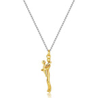 Mother & Child Hugging Pendant Necklace – Stainless Steel Minimalist Mom Charm, Anniversary Jewelry Gift - GiftMira
