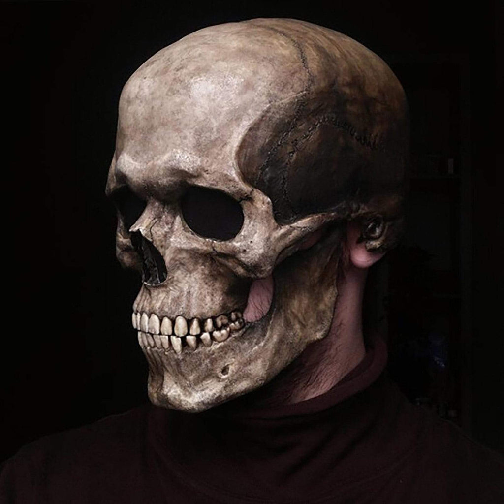 Movable Jaw Realistic Skull Mask - Best Full Head Halloween Latex Mask for Cosplay - GiftMira