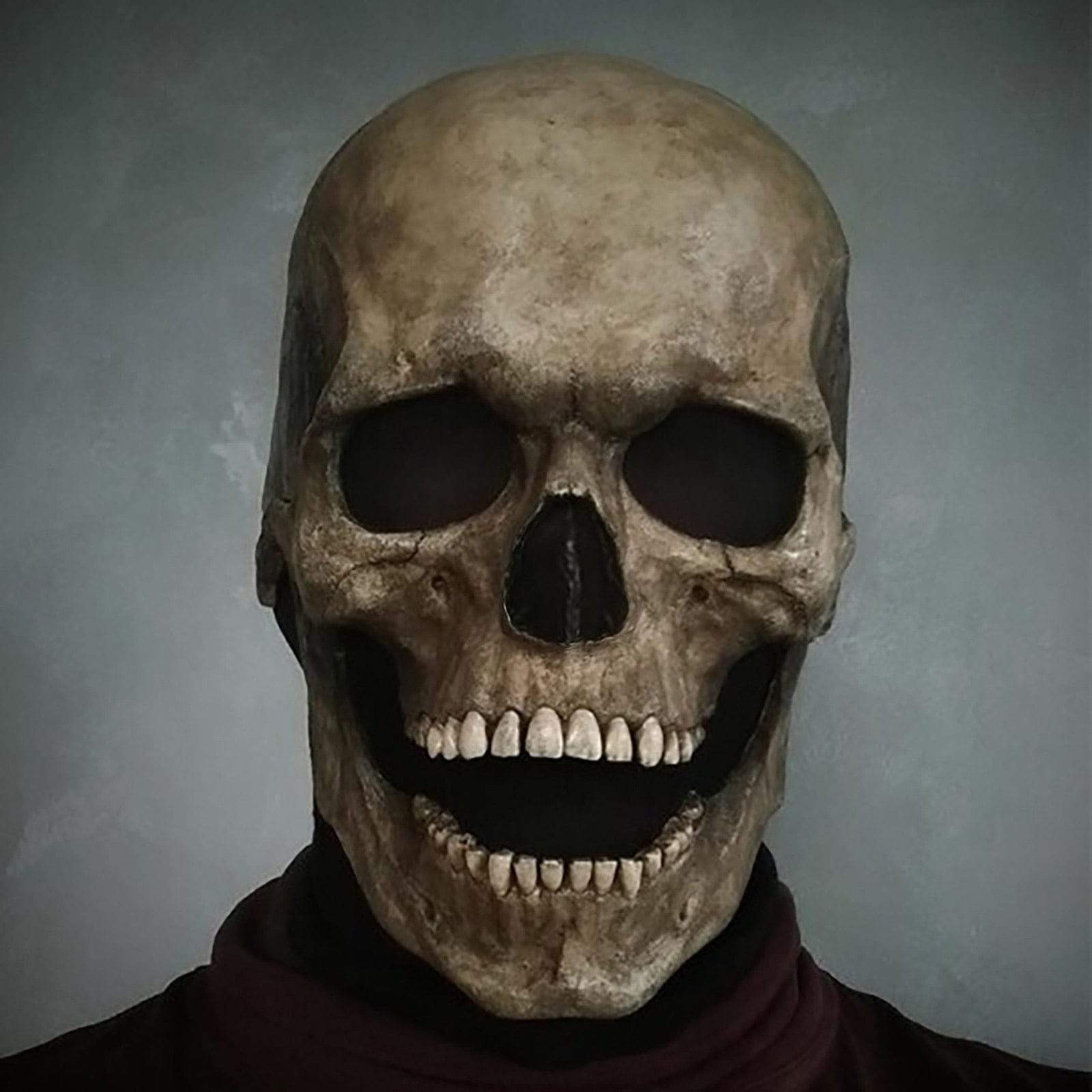 Movable Jaw Realistic Skull Mask - Best Full Head Halloween Latex Mask for Cosplay - GiftMira