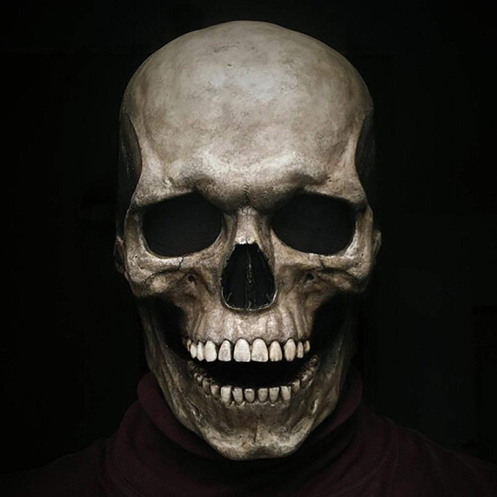Movable Jaw Realistic Skull Mask - Best Full Head Halloween Latex Mask for Cosplay - GiftMira
