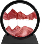 Moving Sand Art Liquid Motion Frame 7 Inch Round Glass 3D Sandscape Desk Gift - GiftMira