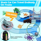 Ocean Adventure Shark Race Track | Flexible STEM Toy Set for Kids 3+ - GiftMira
