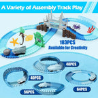 Ocean Adventure Shark Race Track | Flexible STEM Toy Set for Kids 3+ - GiftMira
