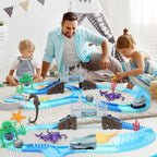 Ocean Adventure Shark Race Track | Flexible STEM Toy Set for Kids 3+ - GiftMira