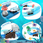 Ocean Adventure Shark Race Track | Flexible STEM Toy Set for Kids 3+ - GiftMira