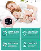 ORIA Kids Alarm Clock – Smart Sleep Training & 9 - Color LED Night Light - GiftMira
