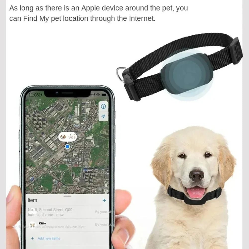 Pet GPS Tracker Adjustable Collar Dog Cat Real - Time Locator No Subscription No SIM 365 - Day Battery - GiftMira