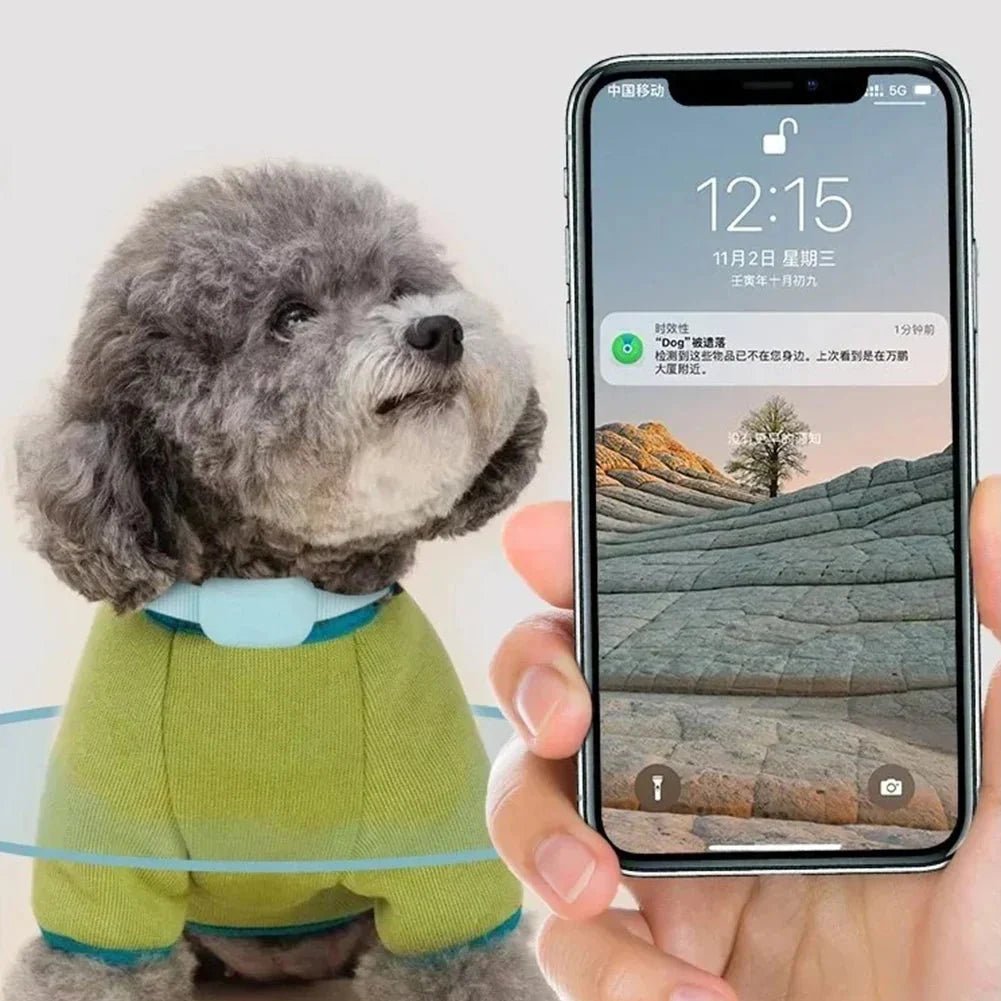 Pet GPS Tracker Adjustable Collar Dog Cat Real - Time Locator No Subscription No SIM 365 - Day Battery - GiftMira