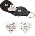 Pocket Hug Keepsake Keychain – Leather Pouch Token Gift with Message Card for Partner, Son & Loved Ones - GiftMira