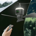 Portable Camping Ceiling Fan – 12000mAh Rechargeable, LED Lantern, Remote Control, 30H Battery, USB - C, RV/Tent - GiftMira