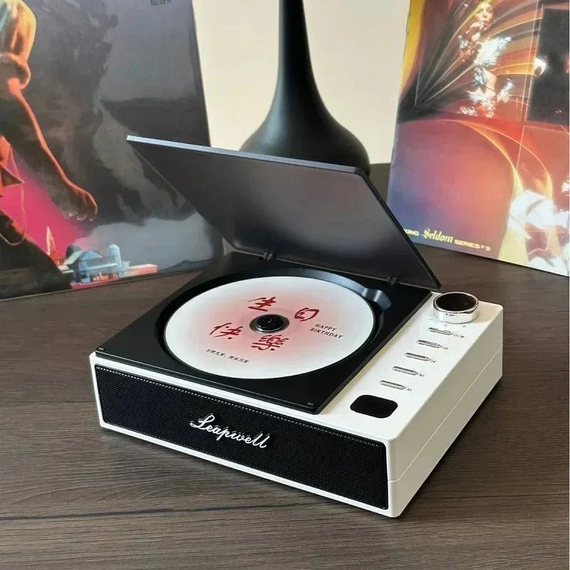 Portable CD Player Bluetooth 5.0 LCD Screen Built - In Speaker Anti - Skip USB - C Rechargeable Gift - GiftMira