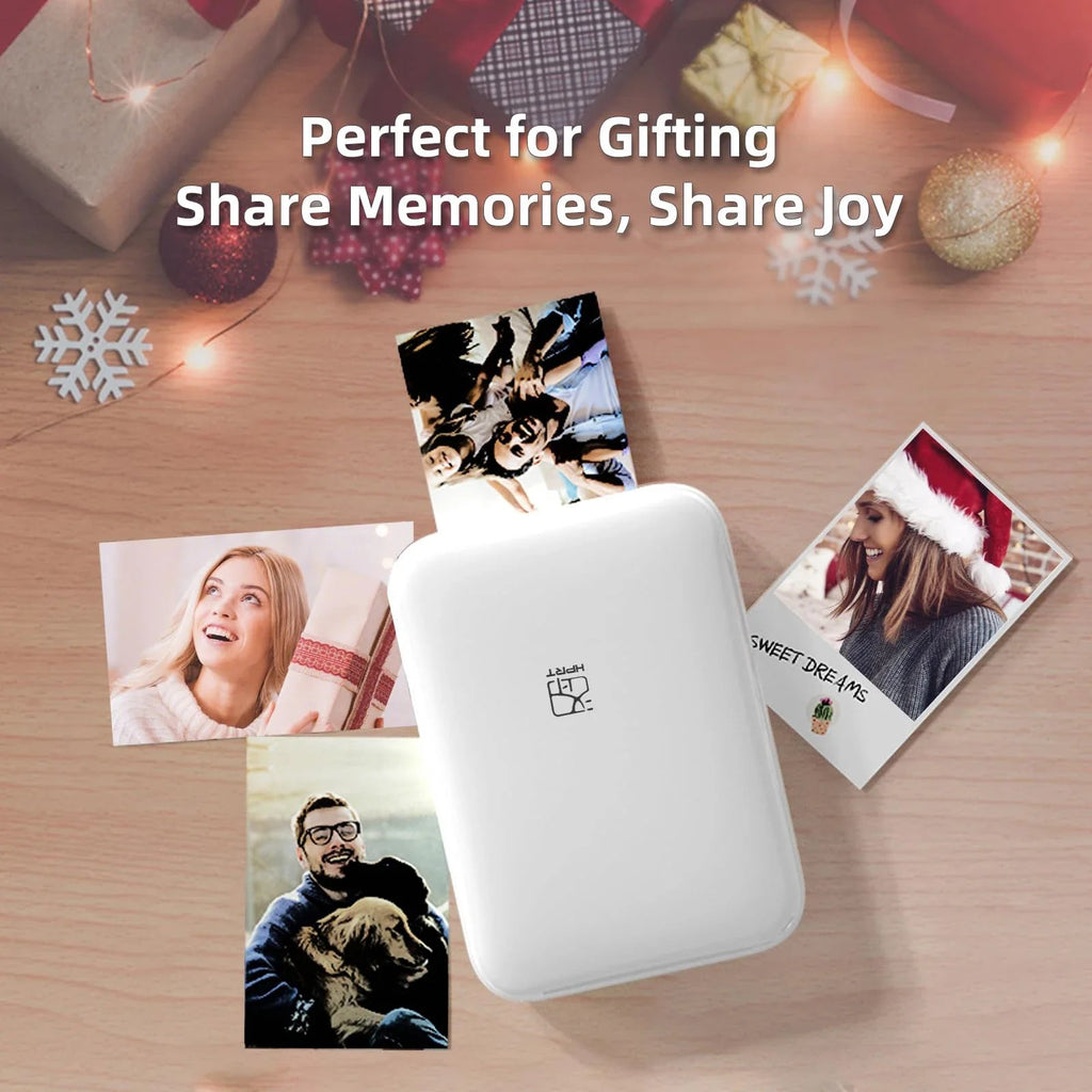 Portable Color Photo Printer Bluetooth Mini Mobile Pocket Printer 2x3 Inch HD Picture Printer - GiftMira