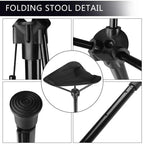 Portable Compact Folding Camping Chair – Ultralight Telescoping Seat Stick with Carry Bag 300 Lb Cap - GiftMira