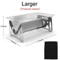 Portable Folding Charcoal Grill Stainless Steel Camping BBQ Outdoor Compact with Carry Bag - GiftMira