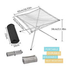 Portable Stainless Steel Fire Pit Grill Foldable Camping BBQ Bonfire Rack Outdoor Wood Stove Stand - GiftMira