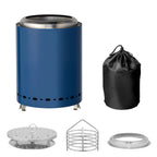 Portable Tabletop Fire Bowl | Outdoor Mini Camping Fire Pit — Blue - GiftMira
