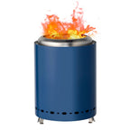 Portable Tabletop Fire Bowl | Outdoor Mini Camping Fire Pit — Blue - GiftMira