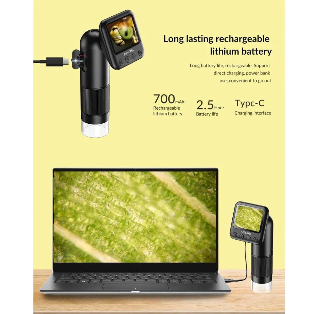 Premium Handheld 800X HD Digital Microscope with 2 Inch LCD Screen - GiftMira