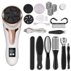 Professional Electric Foot Callus Remover – 3 Roller Heads, 2 - Speed, IPX6 Waterproof, USB Rechargeable - GiftMira
