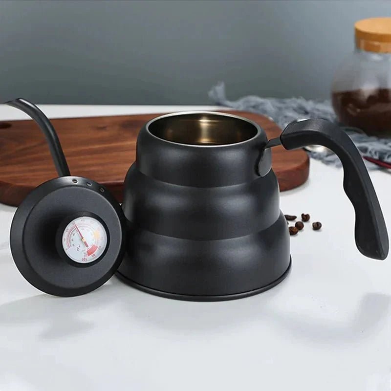 Professional Hand - Brewed Coffee Kettle with Thermometer l Hand Brewed Coffee Maker - GiftMira